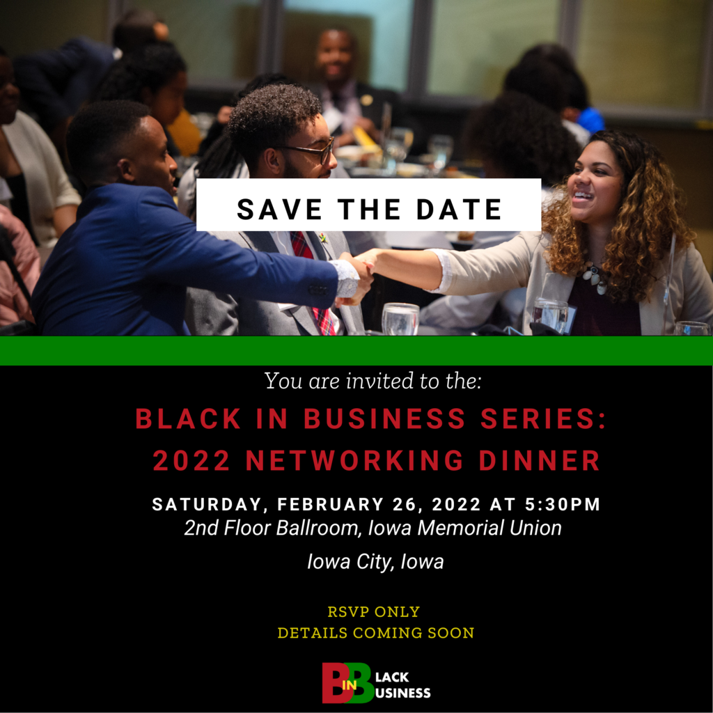 2022 Black in Business Series Networking Dinner promotional image