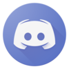 Blue circle Discord logo