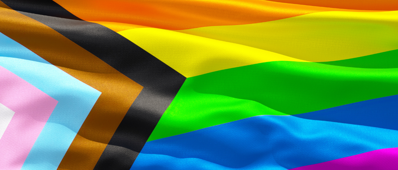 Inclusive Pride Flag waving