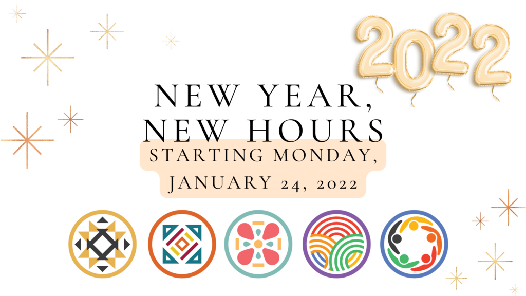 New Year New Hours starting January 24, 2022